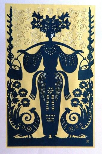 Vitinanka .! Folk Illustration, Russian Folk Art, Folk Art Flowers, Folk Design, Scandinavian Folk Art, Ukrainian Art, Russian Folk, Paper Cut Art, Arte Popular