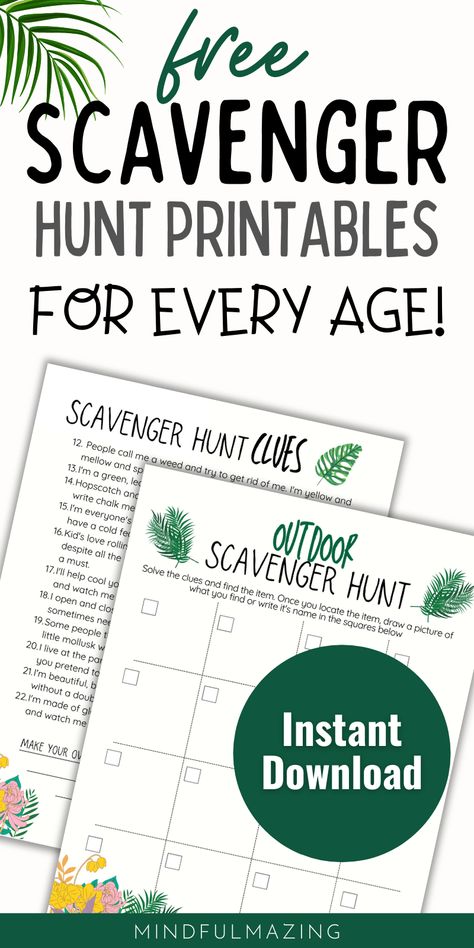 Hiking Scavenger Hunt Printable, State Park Scavenger Hunt, Woodland Scavenger Hunt, Mountain Scavenger Hunt, Backyard Scavenger Hunt Clues, Outside Scavenger Hunt Clues, Nature Scavenger Hunt Free Printable, Summer Camp Outdoor Activities, Blank Scavenger Hunt Template