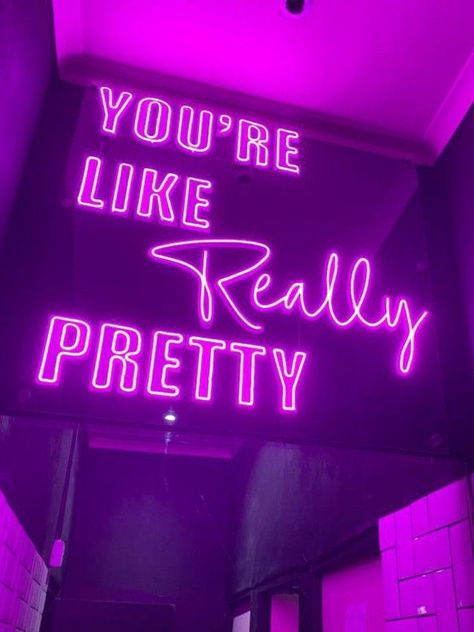 WALLPAPER Neon Wallpaper Purple, Signs Quotes, Neon Signs Quotes, Purple Quotes, Youre Like Really Pretty, Wallpaper Purple, Wedding Neon Sign, Neon Wallpaper, Neon Art