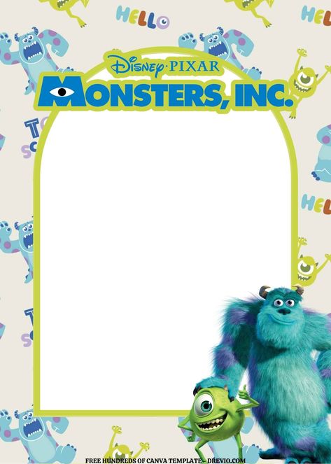 Monsters Inc Invitations, Monsters Inc Decorations, Monsters Inc Movie, Monsters Inc Party, Monster Inc Cakes, Baby Shower Game Gifts, Monster Co, Monster Inc Birthday, Mike And Sulley