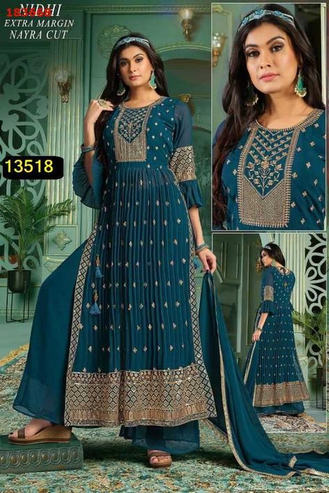 3mm Anarkali Embroidery Design Naira Pattern Dress Design, Nayra Cut Suits Party Wear, Naira Pattern Dress, Nayra Cut Dresses Design Kurti, Anarkali Dress Embroidery, Nyra Dress, Dress Embroidery Designs, Nayra Cut, Suit Kurti