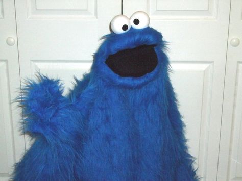 Cookie Monster Puppet, Seaseme Street, Monster Puppet, Diy Cookie, Monster Cookies, Puppets, Fictional Characters, Art