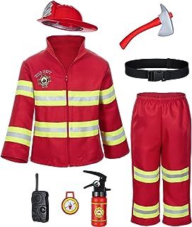 Kids Fireman Firefighter Costume Toys with Complete Accessories for Boys Girls Birthday Halloween Party Dress Up Firefighter Halloween, Fireman Costume, Firefighter Costume, Halloween Party Dress, Role Play Costume, Dressup Party, Birthday Halloween Party, Fantasias Halloween, Girls Birthday