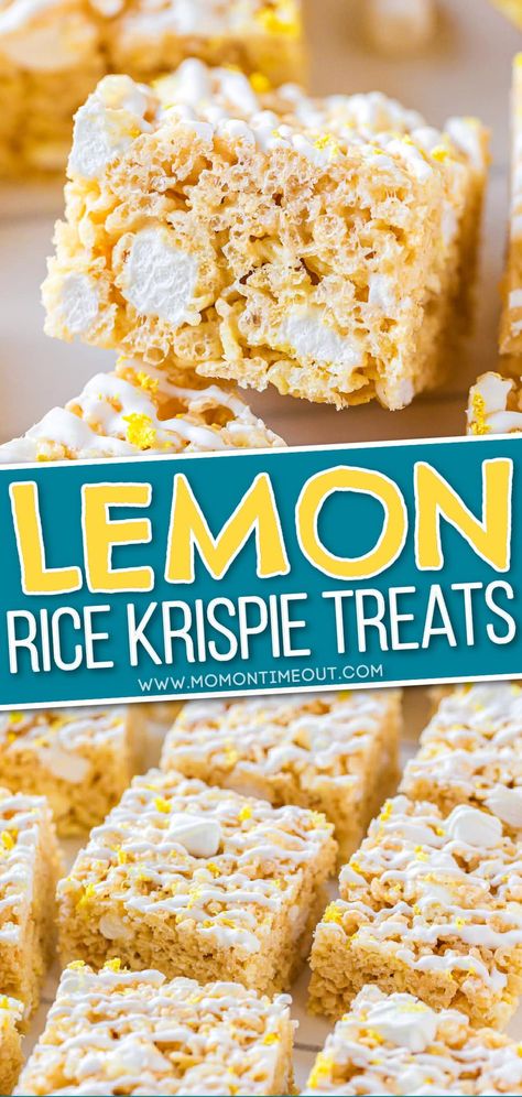 Adorable Desserts, Rice Krispies Recipe, Easy Rice, Krispie Treats Recipe, Cereal Bar, Krispy Treats, Spend With Pennies, Lemon Rice, Cereal Treats