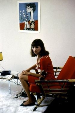 Cherry Red Dress/ Ballet Black Flats Anna Karina, Fan, Tumblr, Red, Pins