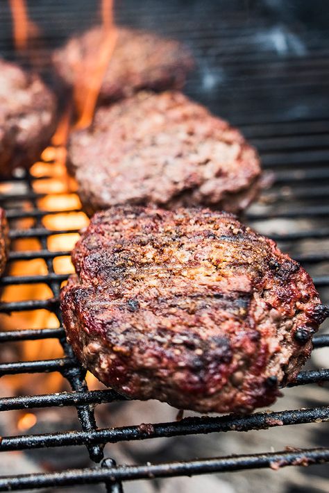 Instead of store-bought, grind your own beef for a fresher burger blend. Beef Burgers Patties, Braised Brisket, Patties Recipe, Beef Burger, Homemade Beef, Cooking On The Grill, On The Grill, Pork Dishes, Short Ribs