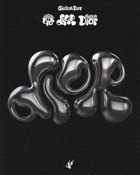 Nº60 // just a quick 60. Been posting 1 a day for a lil over 90 now Swipe for type and 3d chrome effect process. — Made with photoshop, illustrator and dimensions #graphicdesign #art #dior #typography #customtype #poster Chrome Typography, 3d Chrome, Chrome Effect, Design Posters, Photoshop Illustrator, Graphic Design Posters, Illustrator, Dior, Typography