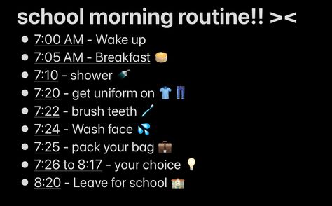 Morning Routine 7:00 To 8:00 For School, School Morning, Face Wash, Morning Routine, Brushing Teeth, Back To School, Books, Quick Saves