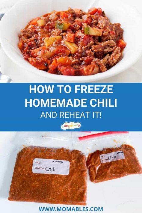 Freezing Chili, Chilli Soup, Leftover Chili, Crockpot Chili, Chili Soup, Freezer Bags, Homemade Chili, Freezer Cooking, Ziplock Bags