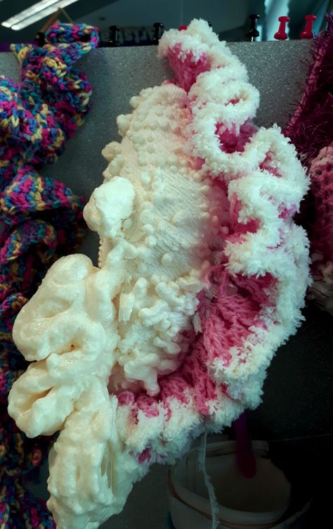 Expanding Foam Art, Spray Foam Art, Expanding Foam Sculpture, Hot Glue Coral, Crochet Coral, Spray Foam Coral, Coral Reef Set Design, Coral Installation, Coral Art Installation