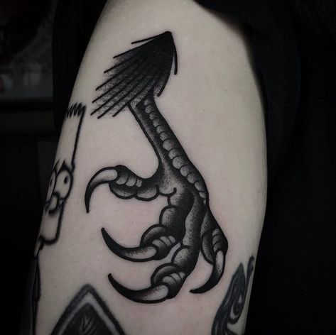 Traditional Claw Tattoo, Chicken Claw Tattoo, Chicken Foot Tattoo, Talon Tattoo, Claw Tattoo, Chicken Tattoo, Gargoyle Tattoo, Luck Tattoo, Traditional Black Tattoo