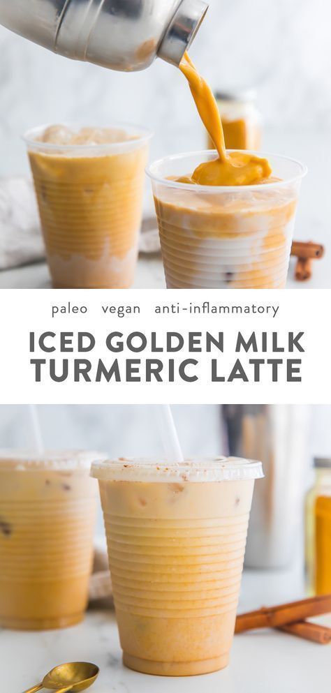 Iced Golden Milk, Healing Spices, Golden Milk Latte, Resep Smoothie, Ancient Healing, Turmeric Latte, Vegan Drinks, Golden Milk, Paleo Vegan