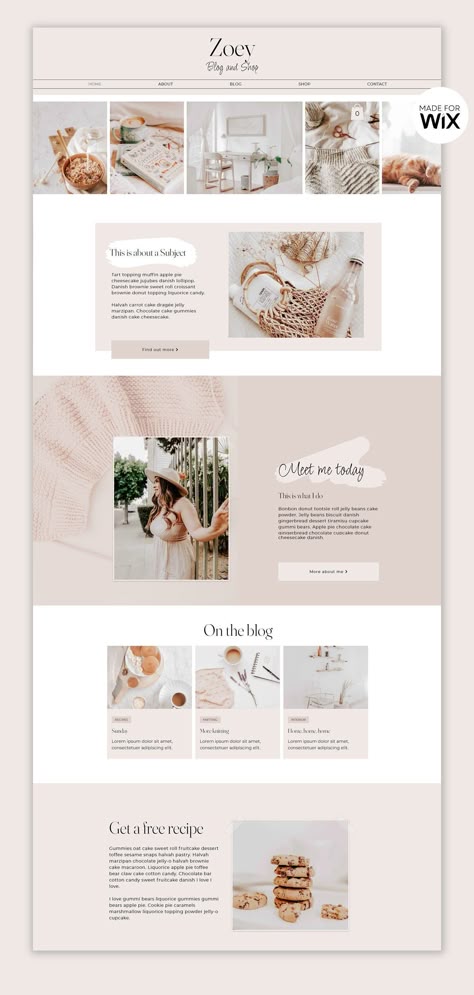 Wix Blog Design, Wix Site Inspiration, Wix Blog Templates, Beige Website Design, Wix Website Design Inspiration, Wix Templates Web Design, Canva Website Template, Minimal Website Design Inspiration, Blog Website Design Layout