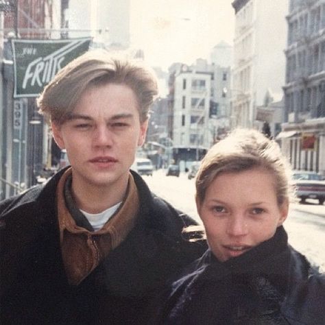 Leonardo DiCaprio and Kate Moss, both 19 years old. Photographed by Larry Clark outside his exhibition in SoHo, 1993 Kate Moss 90s Style, Kate Moss 90s, Leo And Kate, Larry Clark, Young Leonardo Dicaprio, Leo Dicaprio, Winona Ryder, Beauty Shots, Matthew Mcconaughey