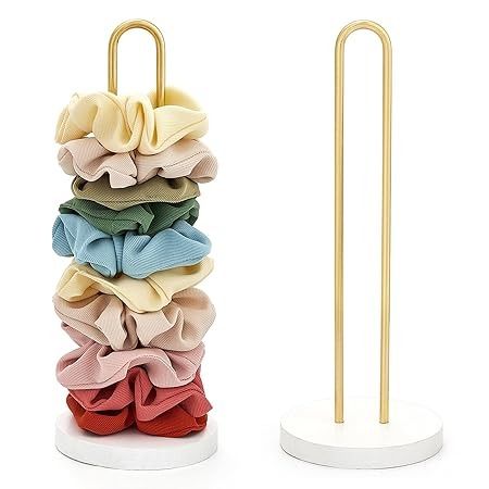 Amazon.com: Mkono 2PCS Scrunchies Holder Stand Hair Accessories Organizer Gold White Metal Scrunchies Tower Hold 25-35 Scrunchies Modern Vertical Hair Tie Organizer Jewelry Scrunchy Holder for Girls : Home & Kitchen Hair Care Accessories, Porta Scrunchies, Scrunchy Holder, Scrunchie Organizer, Hair Accessory Organizer, Hair Accessories Organizer, Hair Tie Organizer, Scrunchie Holder, Tie Organizer