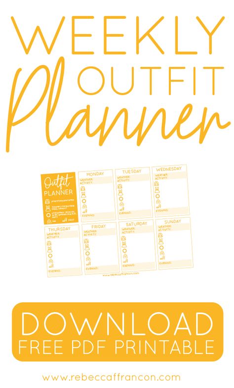 How to get Dressed — Rebecca Ffrancon Style | Printable Planner by  Nancy Compton Outfit Planner Printable, Homework Planner Printable, Look More Put Together, Wednesday Outfit, Mum Style, Planner Calendar Printables, Sunday Activities, Homework Planner, Weekly Planner Free Printable