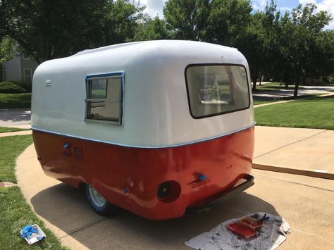 Boler Camper, Boler Trailer, New Cabinet Doors, Vintage Camper Interior, Vintage Campers Trailers, Vintage Campers, Camper Interior, Bees Knees, Stick On Tiles