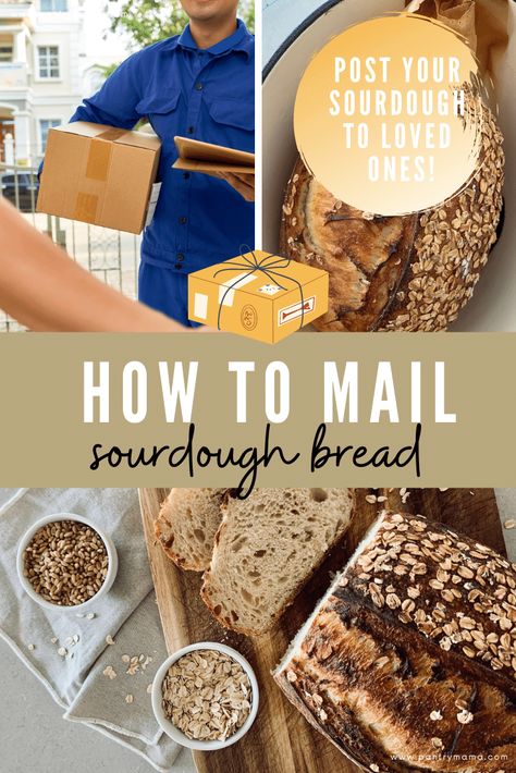 Instructions for how to mail sourdough bread and other home made bread products including packaging, preservative & post service info. Bread Tips, Make Sourdough Bread, Home Made Bread, Pilgrim Life, Bread Gifts, Sourdough English Muffins, Sourdough Bread Sandwiches, Sourdough Starter Discard Recipe, Bread Packaging