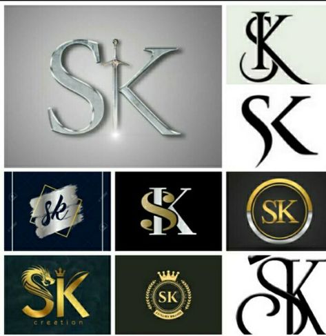 Sk Name Tattoo, Sk Name Wallpaper, Sk Logo Design Letter, Sk Name Wallpaper Love, S Letter Names, Sk Logo, Letter Names, Personal Logo Design, Stylish Pic