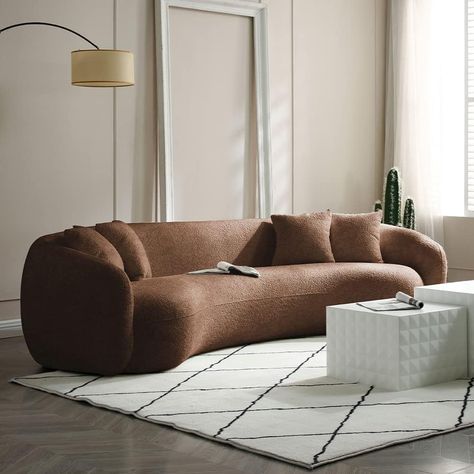 Joeys Apartment, House Interior Color, Charlotte Apartment, Small Apartment Decor Ideas, Scandinavian Living Room Ideas, Furniture Moodboard, Modern Curved Sofa, Rose Gold Room, Mid Century Couch