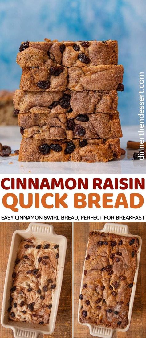 Easy Raisin Bread, Cinnamon Rasin Bread, Recipes With Raisins, Cinnamon Raisin Quick Bread, Raisin Quick Bread, Raisin Banana Bread, Cinnamon Raisin Biscuits, Raisin Biscuits, Bread With Raisins