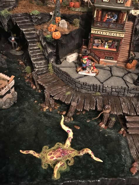 https://flic.kr/p/ZHRTtN | Halloween 2017 Diy Halloween Village, Lemax Halloween Village, Spooky Town Village, Miniature Town, Lemax Halloween, Diy Christmas Village Displays, Dept 56 Halloween, Halloween Village Display, Fimo Ideas