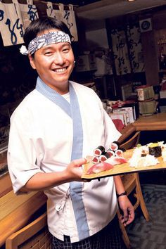 sushi chef | Sushi chef Jason Manibog Sushi Chef Uniform, Sushi Chef Costume, Japanese Chef Uniform, Kobe Steak, Chef Outfit, Chef Costume, Sushi Master, Cuts Of Beef, Sushi Cat