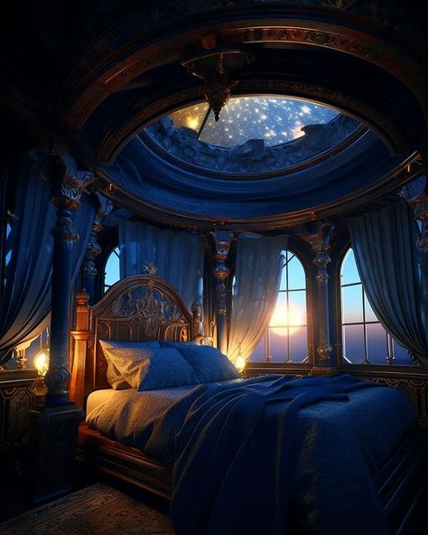 Ravenclaw Inspired Bedroom, Harry Potter Bedroom Aesthetic, Hobbit Shire, Ravenclaw Bedroom, Ravenclaw Room, Hogwarts Dorm, Library Bed, Hogwarts Bedroom, Bedroom Aesthetic Vintage