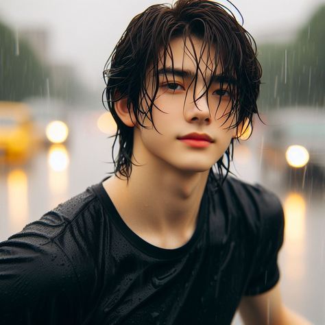 Asian Male Character Inspiration, Fit Male Body Reference, Handsome Guy Perfect Man, Long Hair Japanese, Handsome Anime Men, Male Model Face, Korean Men Hairstyle, Asian Male Model, At Family