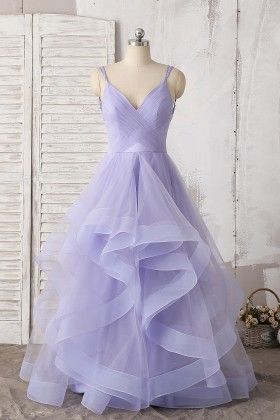 Two Piece Grad Dress, Tulle Layered Prom Dress, Lavender Mermaid Wedding Dress, Lilac Prom Dress Lavender, Pastel Purple Prom Dress, Purple Grad Dresses, Sara Berry, Lavender Prom Dress Long, Snowball Dance