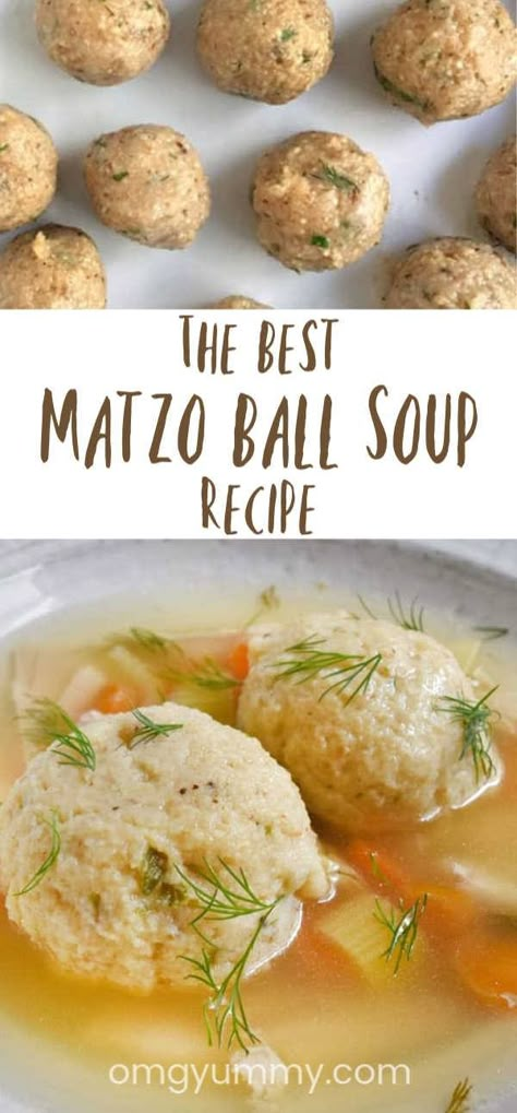 Motsaball Soup, Chicken Matzo Ball Soup Recipe, Matzah Ball Soup Recipe, Matzo Ball Recipe, Matzo Ball Soup Recipe, Matzah Ball Soup, Hanukkah Recipes, Soup Recipe Easy, Matzo Balls