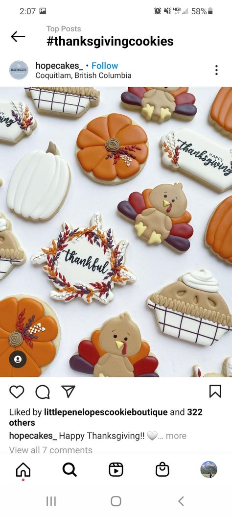 Thanksgiving Turkey Cookies Decorated, Thankful Cookies Decorated, Thanks Giving Sugar Cookies, Decorated Thanksgiving Cookies Royal Icing, Thanksgiving Place Card Cookies, Round Thanksgiving Cookies, Turkey Cookies Royal Icing, Friendsgiving Cookies Decorated, Fall Birthday Cookies