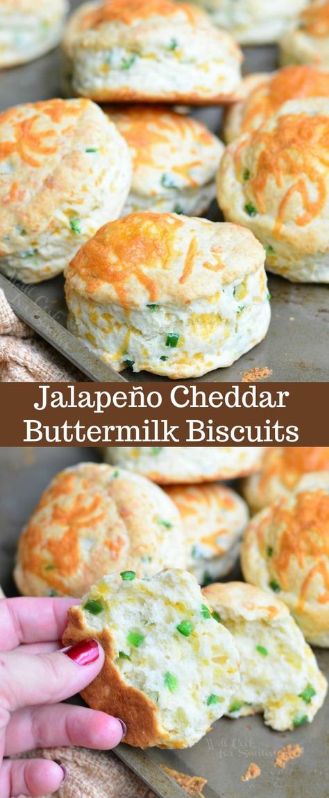 Cheddar Buttermilk Biscuits, Jalapeno Cheddar Biscuits, Will Cook For Smiles, Jalapeno Recipes, Jalapeno Peppers, Cheddar Biscuits, Jalapeno Cheddar, Bacon Jam, Baking Soda Uses