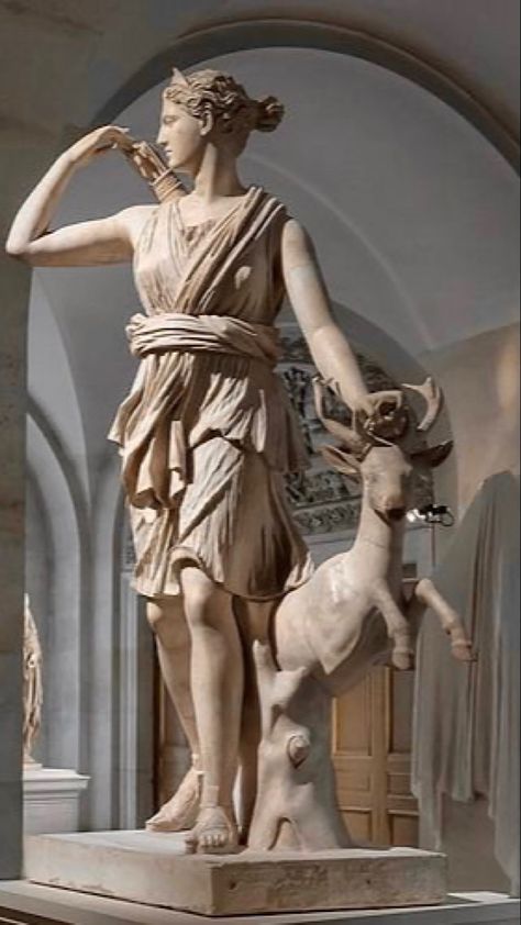 Artemis Classical Art, Artemis Diana Goddess, Greek Mythology Artemis, Artemis Sculpture, Greek Statues Artemis, Hermes Statue, Magick Art, Apollo And Artemis, Luna Moon