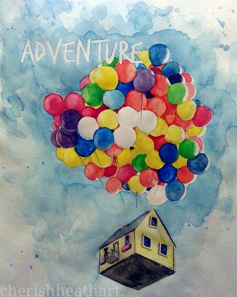 Adventure watercolor Up Pixar, Soft Pastels Drawing, Art Painting Tools, Watercolor Paintings For Beginners, Abstract Art Painting Diy, Cat Air, Watercolor Art Lessons, Elephant Art, Art Inspiration Painting