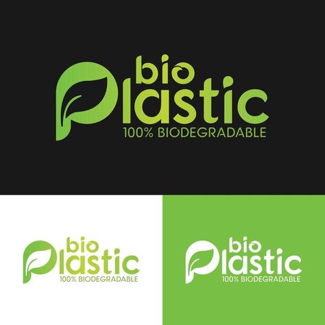 Bio Plastic Biodegradable Typography Logo Design Template Plastic Company Logo, Bio Logo Design, Plastic Bag Design, Bio Logo, Typographie Logo, Typography Logo Design, Plastic Company, Shelves Decor, Logos Ideas