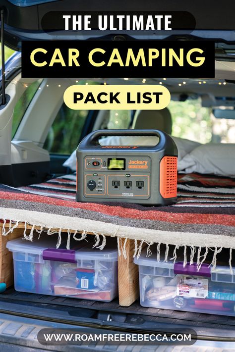 Ready to car camp this summer? Here is the ultimate car camping pack list so you are properly prepared and don’t forget a single thing! #carcamping #packinglist #carcamper #roadtrips 4runner Car Camping, Camping Pack List, 4runner Camper, 4runner Camping, Rav4 Camping, Car Camping Checklist, Camping Trip List, Car Camping Organization, Car Camping Essentials