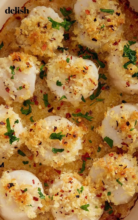 Scallop Recipes Baked, Bay Scallop Recipes, Scallop Recipes Healthy, Shrimp And Scallop Recipes, Easy Scallop Recipes, Scallops Recipes, Bay Scallops, Feast Of The Seven Fishes, Scallops Recipe