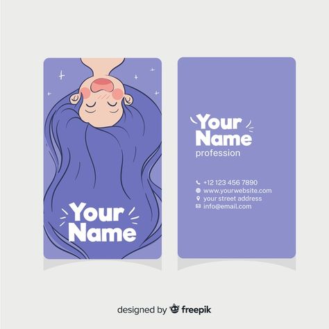 Project Card Design, Name Card Illustration, Cute Visiting Cards, Anime Portfolio Design, Illustrators Business Cards, Digital Name Card, Ux Business Card, Work Card Design, Cute Buissnes Card Ideas