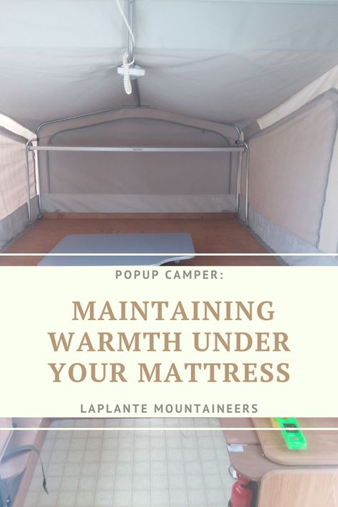 Keeping the air temperature regulated in your camper is hard, here are 2 ways to do so! Pop Up Camper Insulation Ideas, Winterizing A Camper, How To Keep Camper Cool In Summer, Pop Up Camper Door Repair, Pop Up Camper Canvas Repair, Caravan Renovation Diy, Folding Campers, Camper Flooring, Moving Blankets