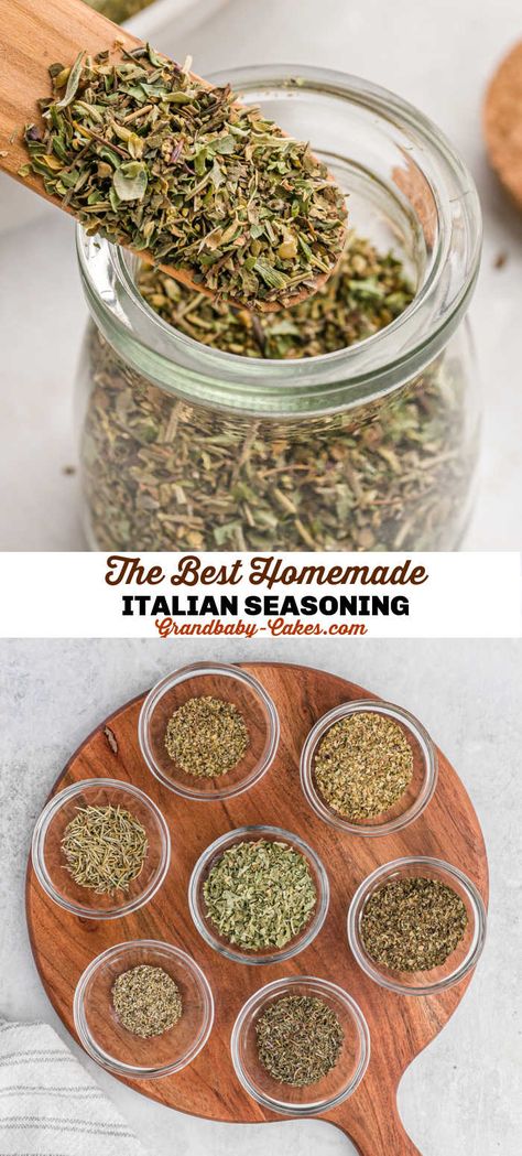 Make Italian Seasoning, Italian Seasoning Mix Recipe, Italian Seasoning Recipe, Homemade Italian Seasoning, Homemade Dry Mixes, Homemade Spice Mix, Homemade Seasoning, Spice Blends Recipes, Spice Mix Recipes