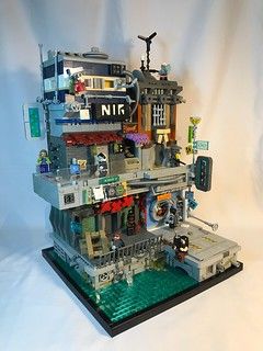 Cyberpunk city | sukhodolov_nikita | Flickr Lego Albums, Lego Cyberpunk, Lego Ninjago City, Lego Hacks, Lego Minifigure Display, Ville Cyberpunk, Lego Poster, Lego Knights, Construction Lego