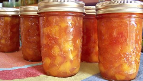 Nectarine Canning Recipes, Nectarine Preserves, Nectarine Recipes Healthy, Canning Nectarines, Nectarine Jam, Spicy Sauce Recipe, Nectarine Recipes, Grape Jam, Strawberry Jam Recipe