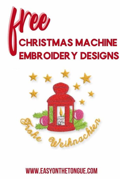 Free Christmas Embroidery designs are available in every shape, size and format but you don't always know where to find these adorable places. Here is a list of really quality designs. #freeembroiderydesigns #christmasembroiderydesigns #freechristmasdesigns Free Embroidery Designs Pes, Embroidering Machine, Free Embroidery Patterns Machine, Machine Embroidery Christmas, Christmas Applique Designs, Free Machine Embroidery Designs Patterns, Holiday Embroidery, Christmas Embroidery Patterns, Sewing Machine Embroidery