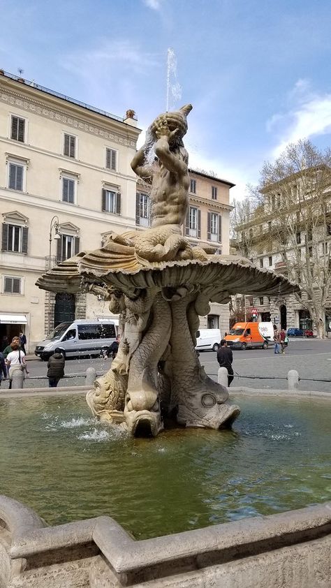 Fontana del Tritone, Piazza Barberini, Rome. Piazza Barberini, Sistine Chapel, Group Tours, Ponds, Walking Tour, Cool Places To Visit, Europe Travel, Mount Rushmore, Trip Advisor