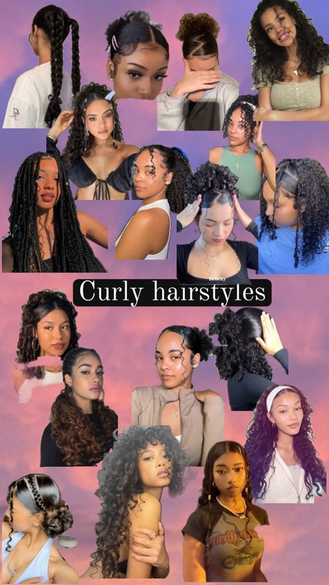 Headband Curly Hairstyles, Hair Bubble Braids, Curls Braids, French Curls, Mixed Curly Hair, French Curl, Hairstyle Names, Bubble Braids, Hair Twist