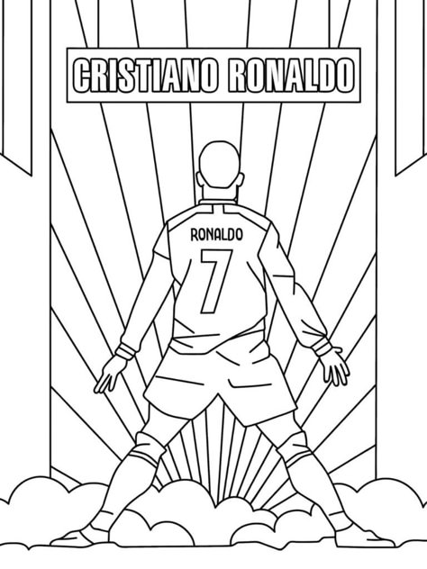 Free Printable Ronaldo Coloring Pages ⚽️⭐️ - ColoringPagesForKids.net Football Drawing Ronaldo, Ronaldo Coloring Page, Football Coloring Pages, Printable Sports, Sports Coloring Pages, Best Soccer Players, Football Drawing, Disney Princess Colors, Drawing Black And White