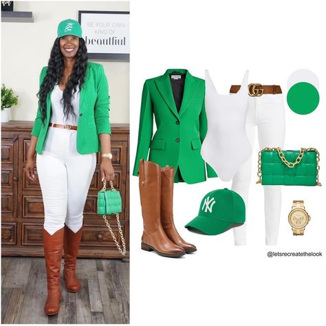 Green Blazer - 9 Outfit Ideas Recreated 💚 As I provide style inspiration to you, I want you to know that I use it for myself as well. A lot of the looks I create, I am able to go into my closet and use similar items to bring the looks to life. I don’t have one particular style, I dress and create looks based on my mood. Some looks work out, some don’t translate so well, but trying them is always fun for me! By helping you, I help myself as well! We should all be able to look into our closets ... Denim Outfits, My Mood, Green Blazer, Everyday Outfit, Spring Style, Fall Fashion Outfits, Life I, Work Out, I Want You