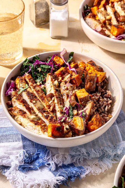 Sweetgreen Recipes, Chicken Sweet Potato Bowl, Potato Bowls, Chicken And Sweet Potato, The Defined Dish, Defined Dish, Bowls Recipes, Sweet Potato Bowls, 2b Mindset