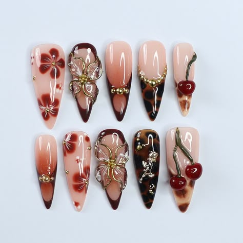 All Posts • Instagram Monarch Butterfly Nails Acrylics, Yellow And Navy Nails, Earthy Nails Designs Almond, Cheetah Red Nails, Y2k Coffin Nails, Long Stiletto Nails Design, Cute Medium Length Nails, Gel X Almond Nails, Fall Nail Designs Almond Shape